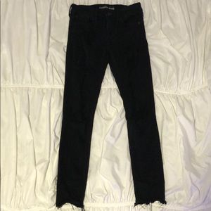 Black Midrise Ripped Jeans